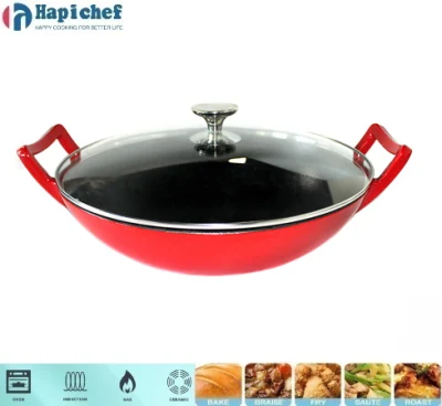 High Quality Chinese Double Handle Cast Iron Wok