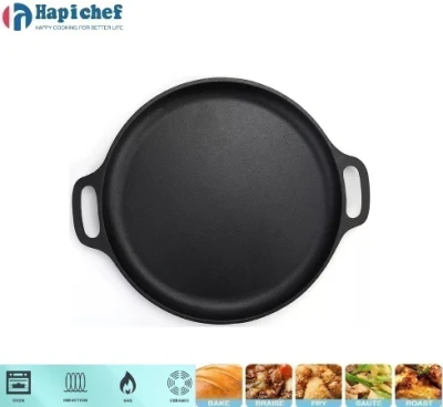 Hot Selling Cookware Pre-Seasoned Cast Iron Skillet Pizza Frying Pan