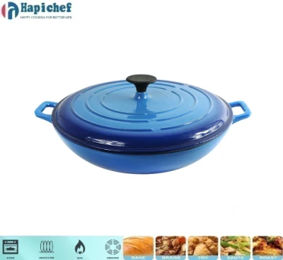 Seafood and Mussel Cooking Pot Enameled Cast Iron Casserole Cookware